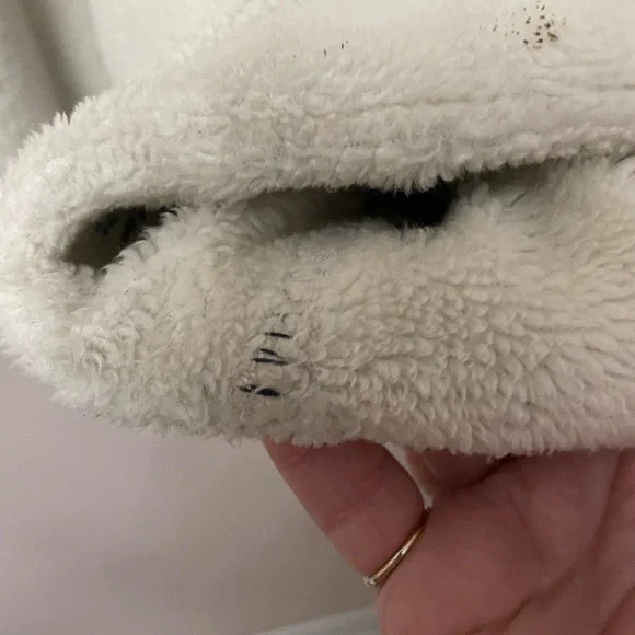 Denali Fleece Jacket Full Zip Cabin Shacket Large Reversible Vintage - Picture 6 of 9